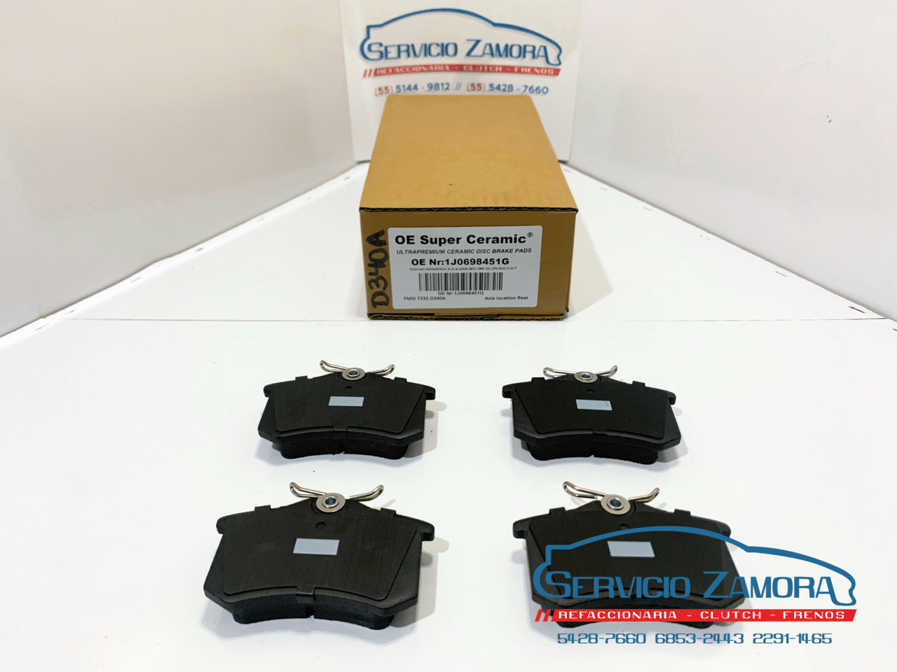 BALATA TRASERA OE SUPERCERAMIC, ALLROAD, BEETLE, CABRIO, GOLF, JETTA, PASSAT, EQUIV. D1017 D894 D1023 D1112 D1798 SIMILAR A D1981, OCD340A