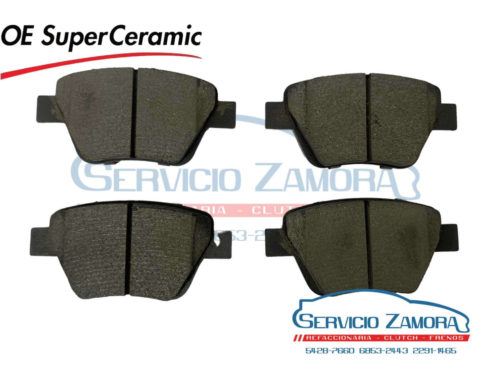 BALATA TRASERA OE SUPERCERAMIC, JETTA (BICENTENARIO), BEETLE, BORA V, CADDY III, GOLF, EOS, GTi, OCD1456